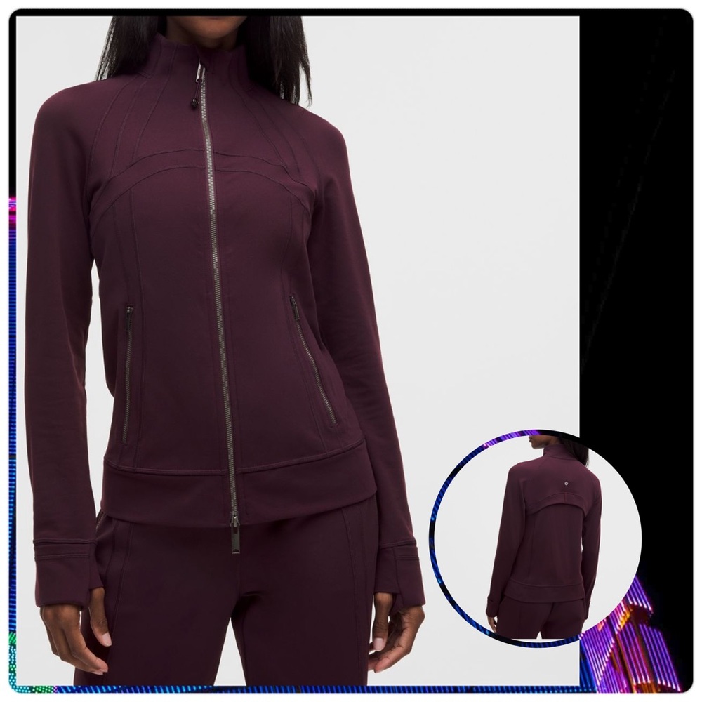 Lululemon Define Track Jacket Luon Black Plum Size 4 NWT 💜✨ - Picture 2 of 7